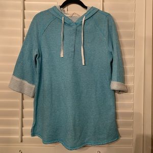 Soft Surroundings 3/4 sleeve thermal hoodie.